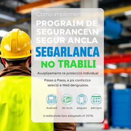 Capa do eBook intitulada "Como Implementar um Programa de Segurança no Trabalho: Passo a Passo para Pequenas e Médias Empresas"