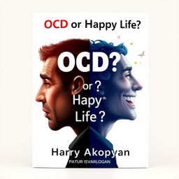 Create a visually engaging book cover for 'OCD or Happy Life?' focusing on psychology