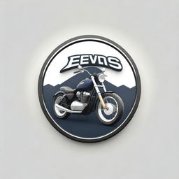 A hyper-realistic 3D logo for a moto shop. The name 'Jervens Moto Shop' is prominently featured