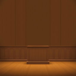 A minimalist movie poster depicting an empty witness stand in a courtroom
