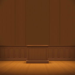 A minimalist movie poster depicting an empty witness stand in a courtroom