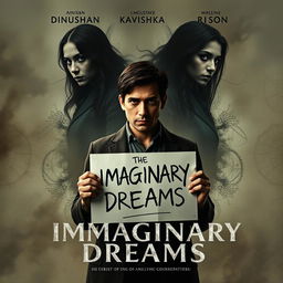 A chilling movie poster for 'The Imaginary Dreams'