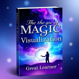 A beautiful book cover design for 'The Magic of Visualization' by 'Great Learner'