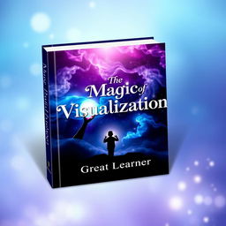 A beautiful book cover design for 'The Magic of Visualization' by 'Great Learner'