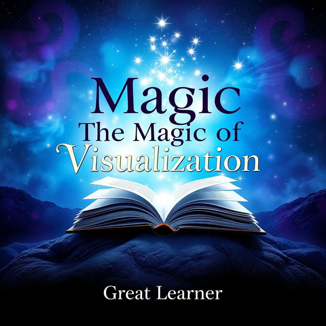 A visually striking book cover for 'The Magic of Visualization' by 'Great Learner'