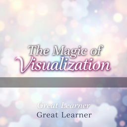 An eye-catching book cover for 'The Magic of Visualization' by 'Great Learner'