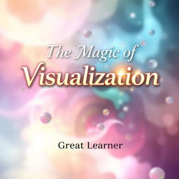 An eye-catching book cover for 'The Magic of Visualization' by 'Great Learner'