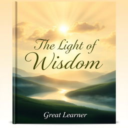 A beautiful book cover design that captures the essence of wisdom and enlightenment