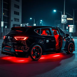 A stunning 2017 Seat Leon Cupra in a deep black color with striking red details