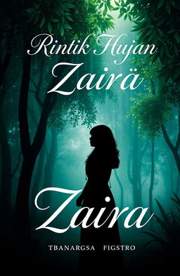 A captivating book cover design for the novel "Rintik Hujan Zaira"