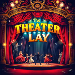 A vibrant and eye-catching theater poster featuring an intricate design that showcases a dramatic stage scene