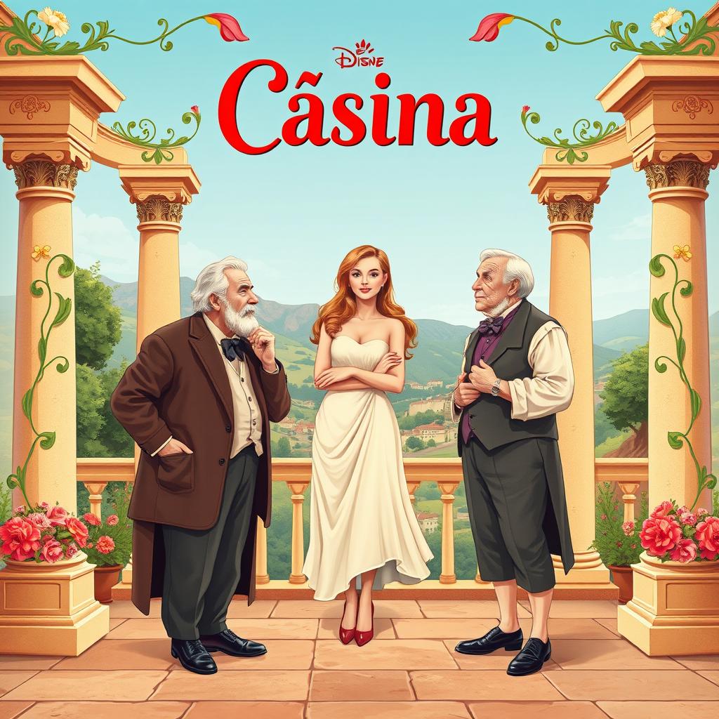 A theatrical poster for a Greco-Latin theater production titled 'Cásina'