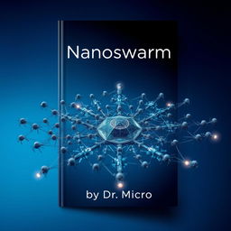 A striking book cover design for 'Nanoswarm' by Dr