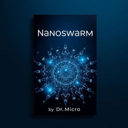 A striking book cover design for 'Nanoswarm' by Dr