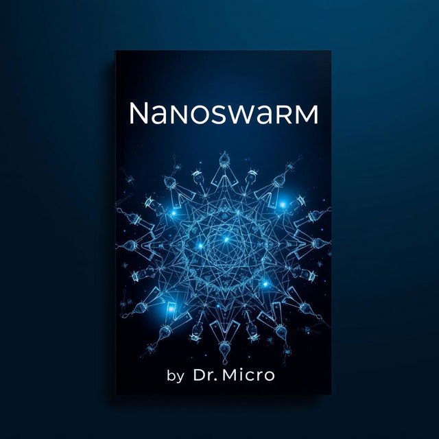 A striking book cover design for 'Nanoswarm' by Dr