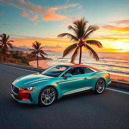 A Nomad car parked on a scenic coastal road, with stunning ocean views in the background