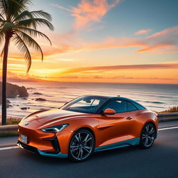 A Nomad car parked on a scenic coastal road, with stunning ocean views in the background