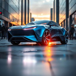 A larger-than-life, futuristic Tarlam Automotive vehicle, showcasing sleek lines and innovative design