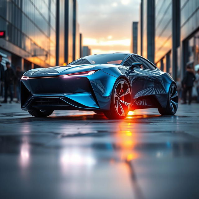 A larger-than-life, futuristic Tarlam Automotive vehicle, showcasing sleek lines and innovative design