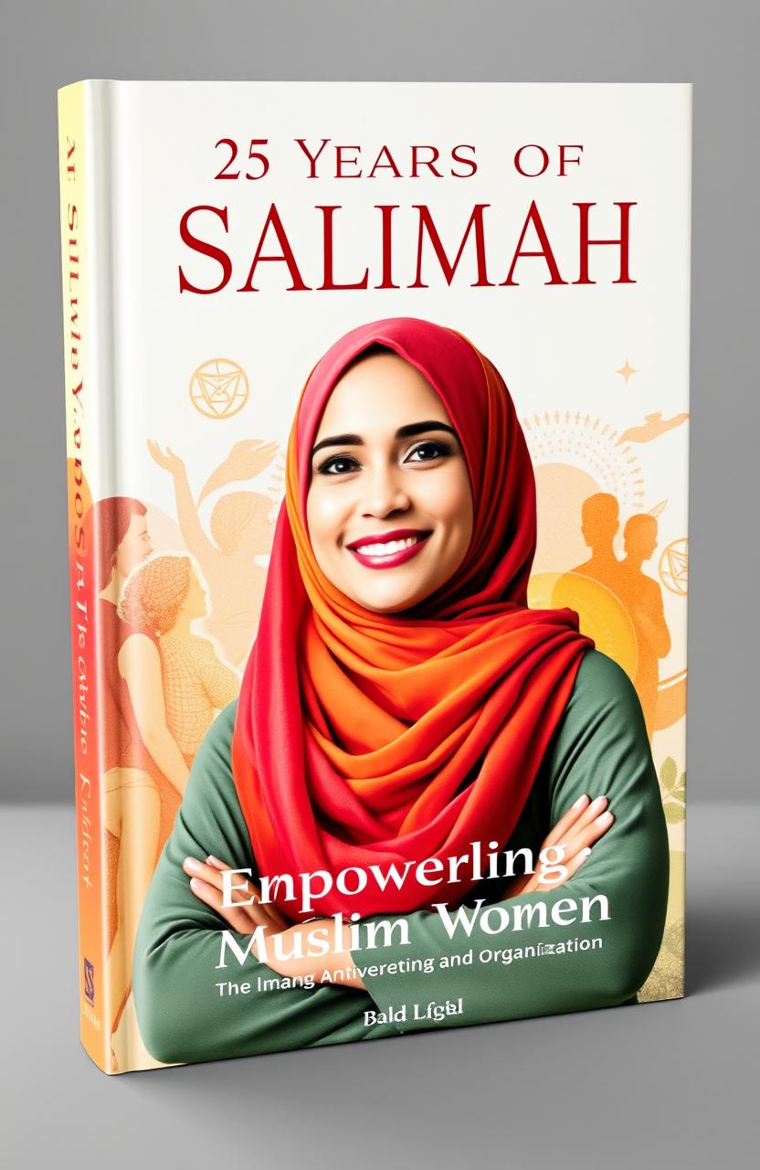 A beautifully designed book cover celebrating the 25th anniversary of Salimah, a Muslim women's organization