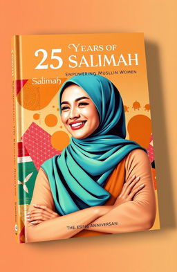 A beautifully designed book cover celebrating the 25th anniversary of Salimah, a Muslim women's organization