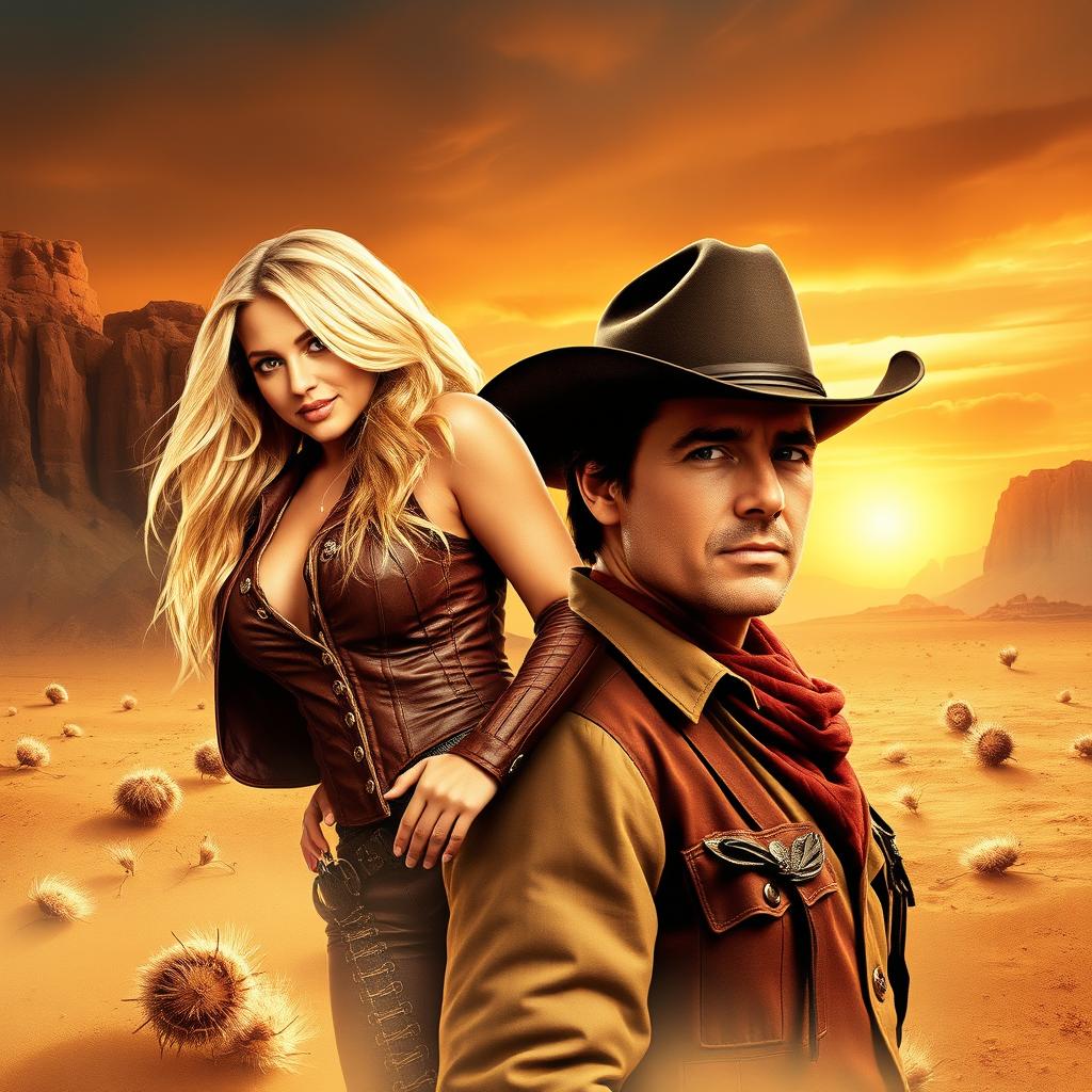 A movie poster for a film western starring Britney Spears and actor Tom Cruise