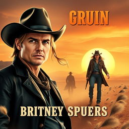 A movie poster for a film western starring Britney Spears and actor Tom Cruise