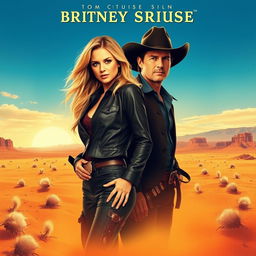 A movie poster for a film western starring Britney Spears and actor Tom Cruise