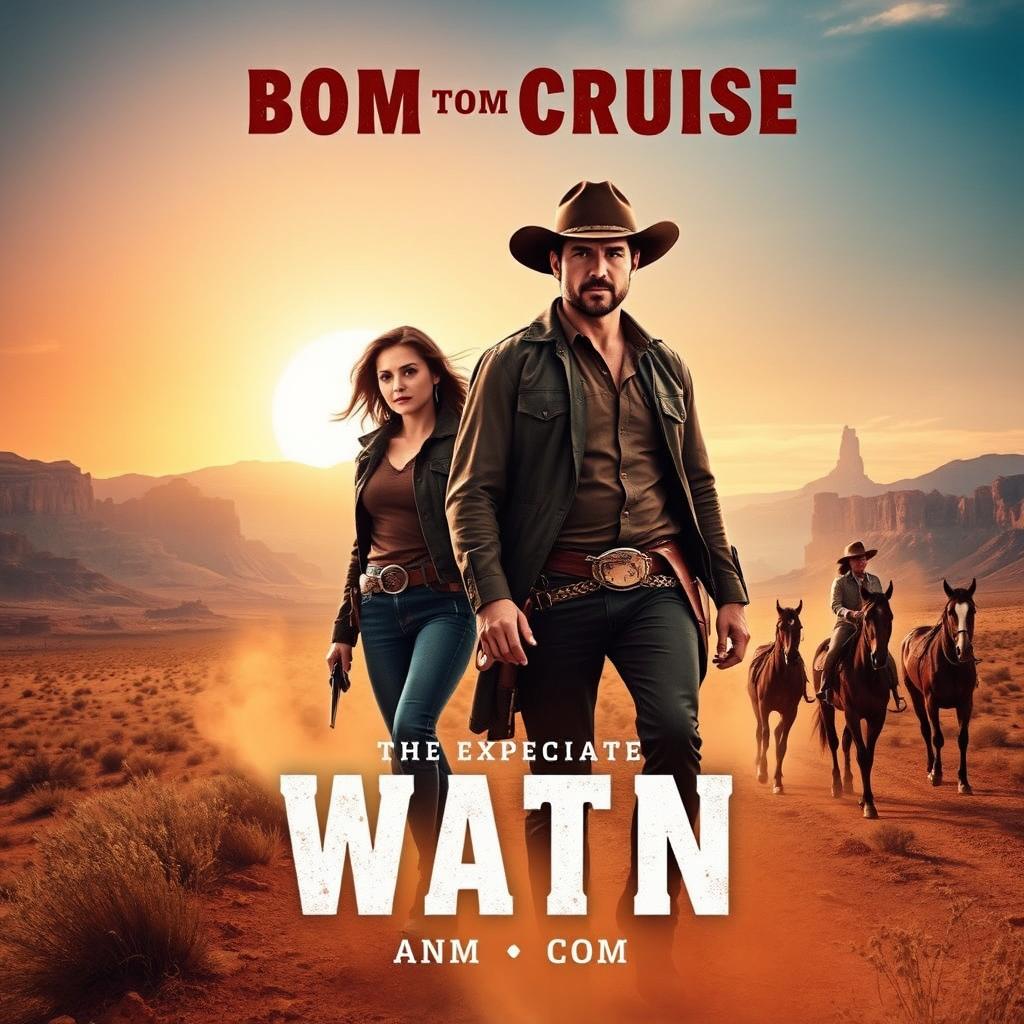 A movie poster for a film western starring Ana de Armas and actor Tom Cruise