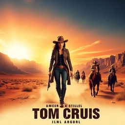 A movie poster for a film western starring Ana de Armas and actor Tom Cruise