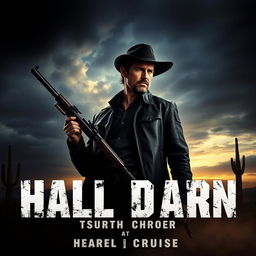 A dark style movie poster for a film western starring Hunter Schafer and actor Tom Cruise