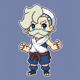 A pixel art character designed for a Pokémon game, created on a canvas of 128x128 pixels at 72dpi