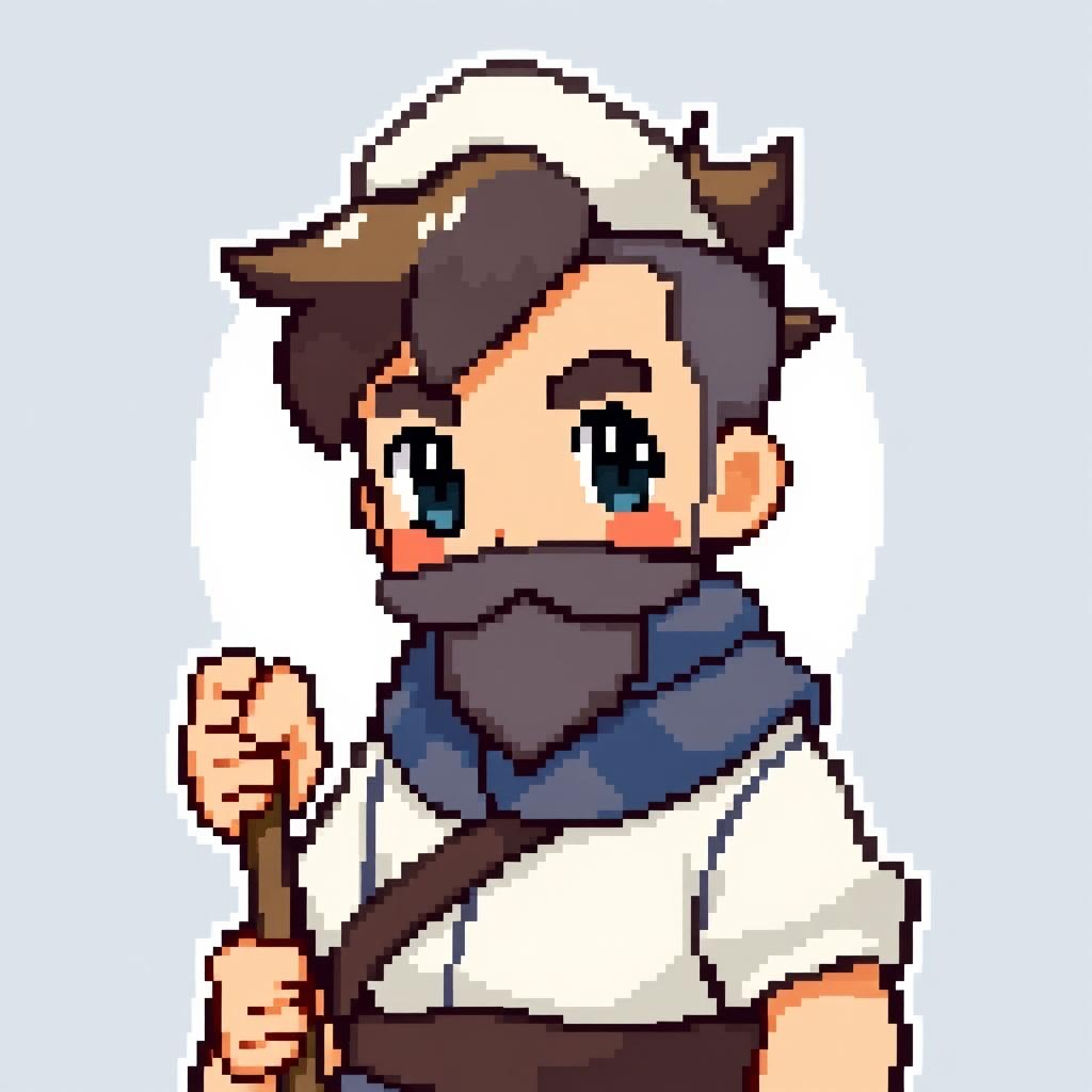 A pixel art character designed for a Pokémon game, created on a canvas of 128x128 pixels at 72dpi