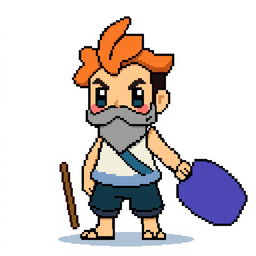 A pixel art character designed for a Pokémon game, created on a canvas of 128x128 pixels at 72dpi