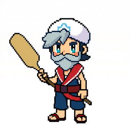 A pixel art character designed for a Pokémon game, created on a canvas of 128x128 pixels at 72dpi