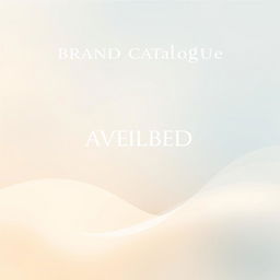 A modern and elegant brand book catalogue cover featuring a sophisticated combination of warm light blue and beige colors