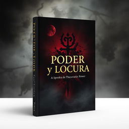 A striking book cover design for 'Poder y Locura', featuring a bold and centered title in an elegant serif font