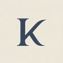 An aesthetic logo featuring the letter K exemplifying elegance and creativity for an artist