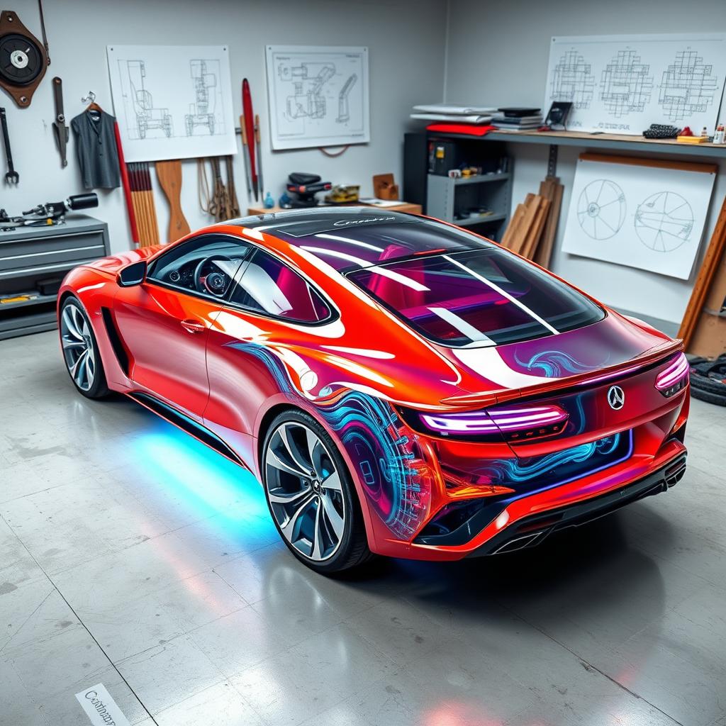 A creative DIY automotive project showcasing a new fluidic design for a car sedan