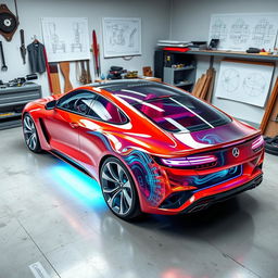 A creative DIY automotive project showcasing a new fluidic design for a car sedan