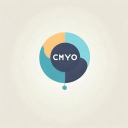 Design a striking and professional logo for a company named 'CMYO'. Incorporate innovative typography with complementary colors to represent the unique identity of the brand.