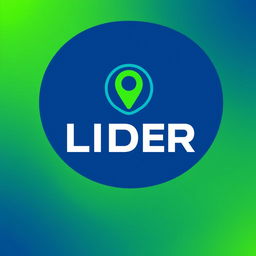 A logo design for a vehicle tracking company named "LIDER", prominently featuring a GPS symbol integrated into the design