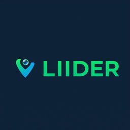 A logo design for a vehicle tracking company named "LIDER", prominently featuring a GPS symbol integrated into the design