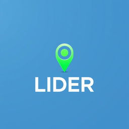 A logo design for a vehicle tracking company named "LIDER", prominently featuring a GPS symbol integrated into the design