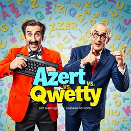 An engaging and comedic film poster for "Azert vs