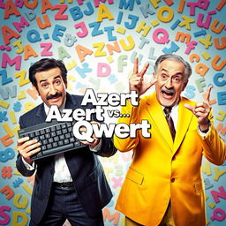 An engaging and comedic film poster for "Azert vs