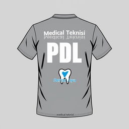 A stylish gray PDL t-shirt design featuring a bold and professional look