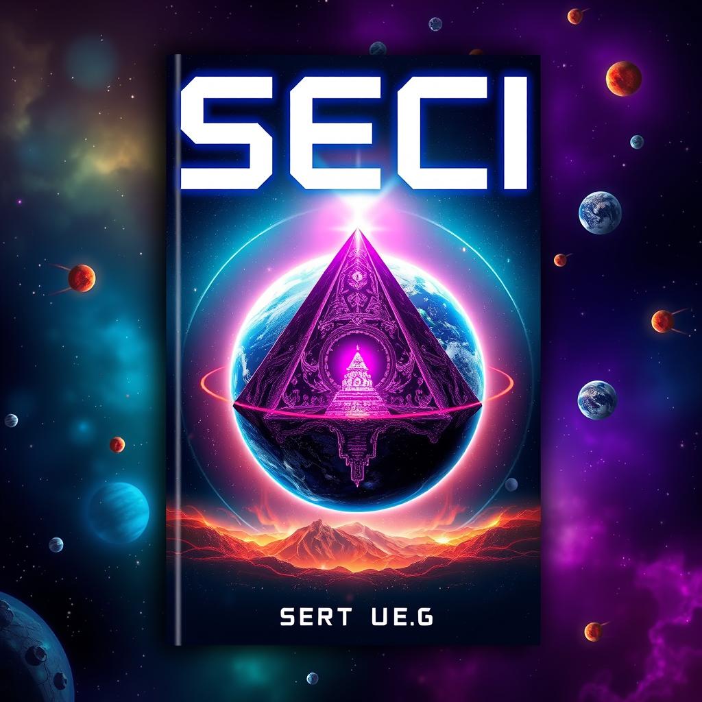 A book cover design featuring the title "SECI" prominently at the top, in a bold, futuristic font