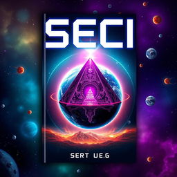 A book cover design featuring the title "SECI" prominently at the top, in a bold, futuristic font