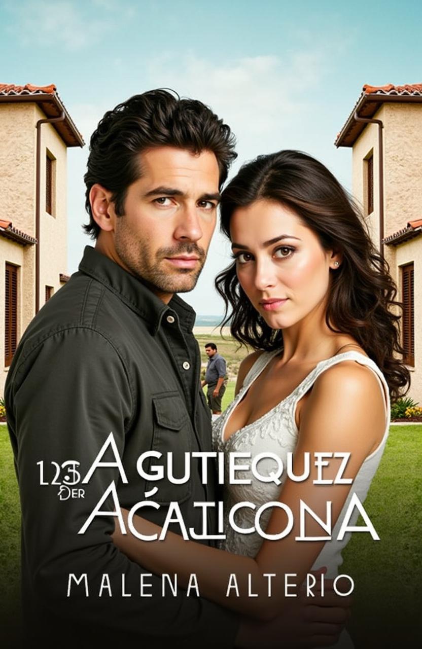 A film poster featuring Javier Gutierrez and Malena Alterio prominently displayed in the foreground